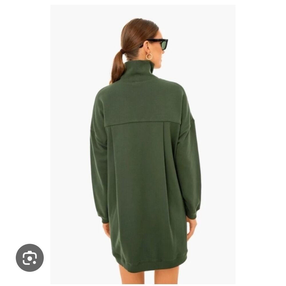 Tuckernuck Pomander Place Womens Forest Green Porter Sweatshirt Dress XS - Picture 2 of 10